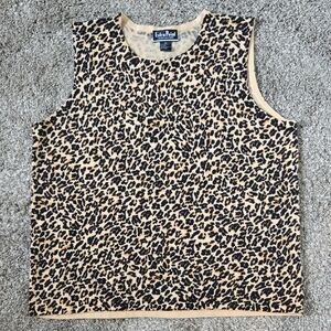 Extra Point Leopard Print Tank Top Plus Size 2XL